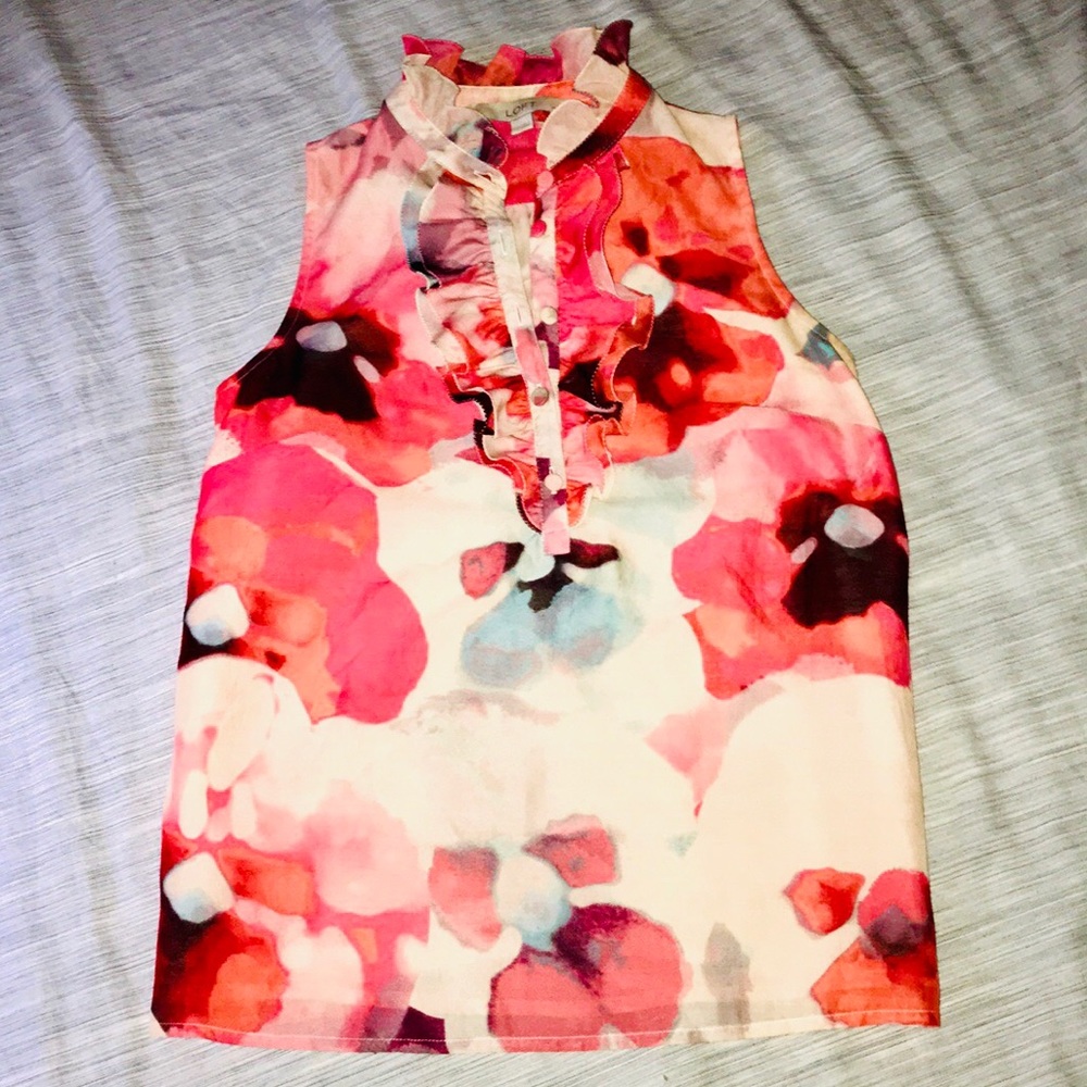 Ann Taylor LOFT Floral Print Sleeveless blouse 🌺